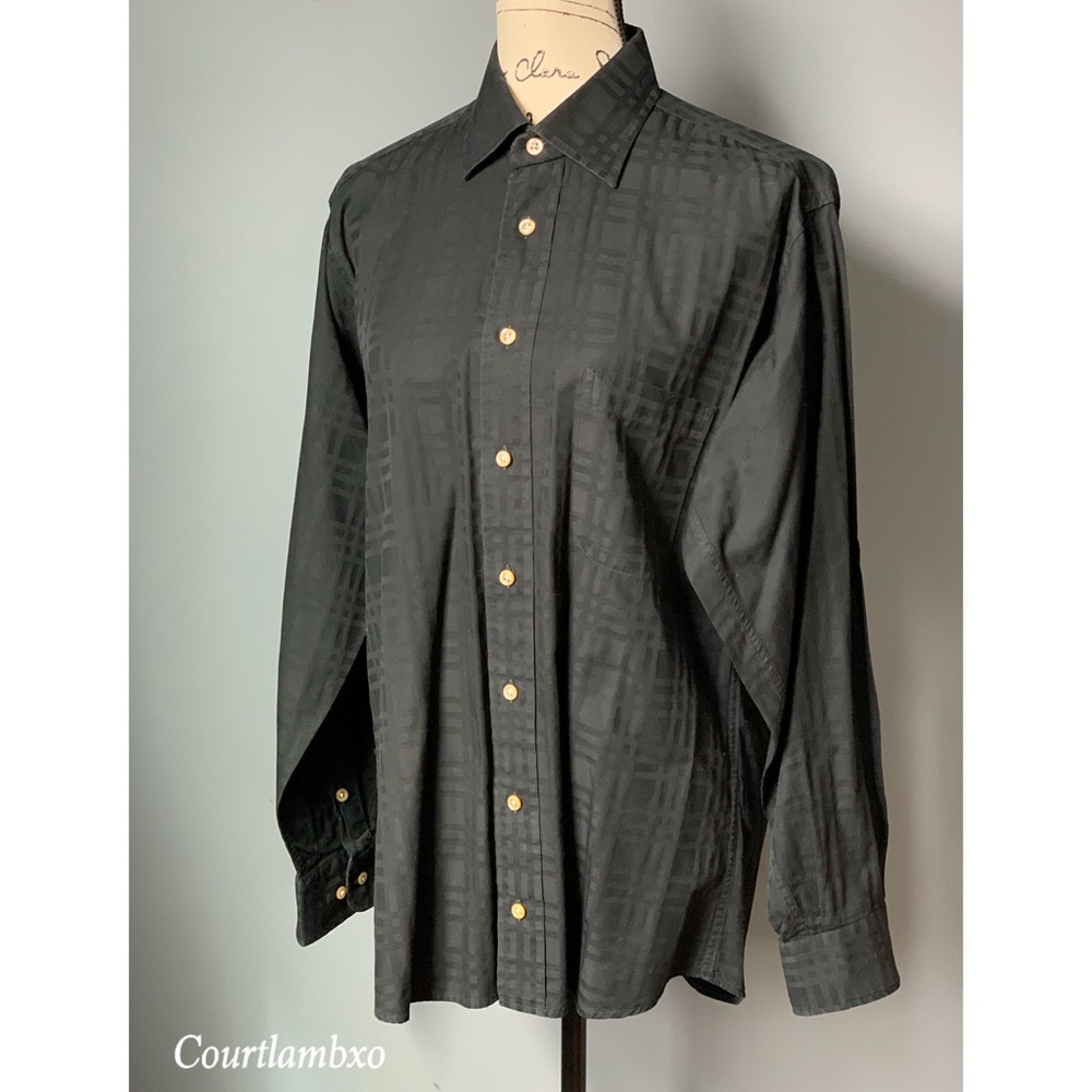 [EUC] Men's Black Burberry London Dress Shirt